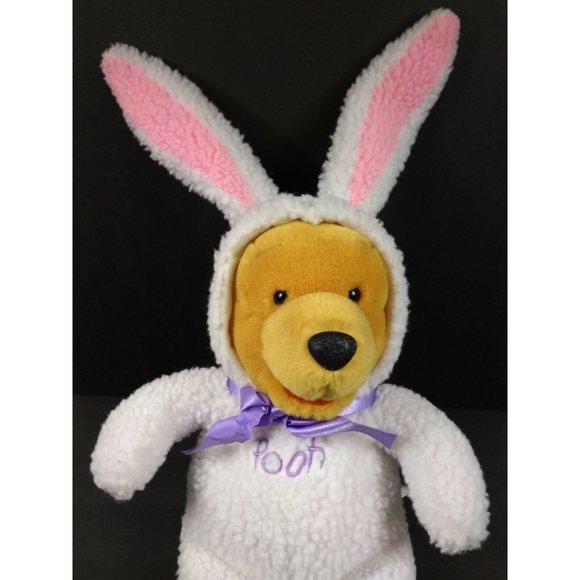 19” DISNEY Winnie The POOH PLUSH White EASTER BUNNY Costume PINK EARS - Picture 8 of 12